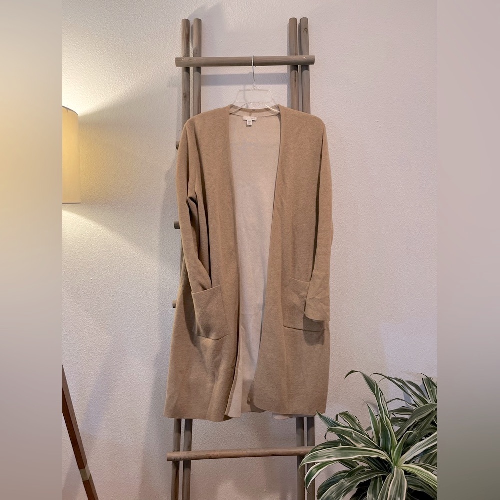 EUC Cozy Beige J Jill Long Cardigan Knit Small